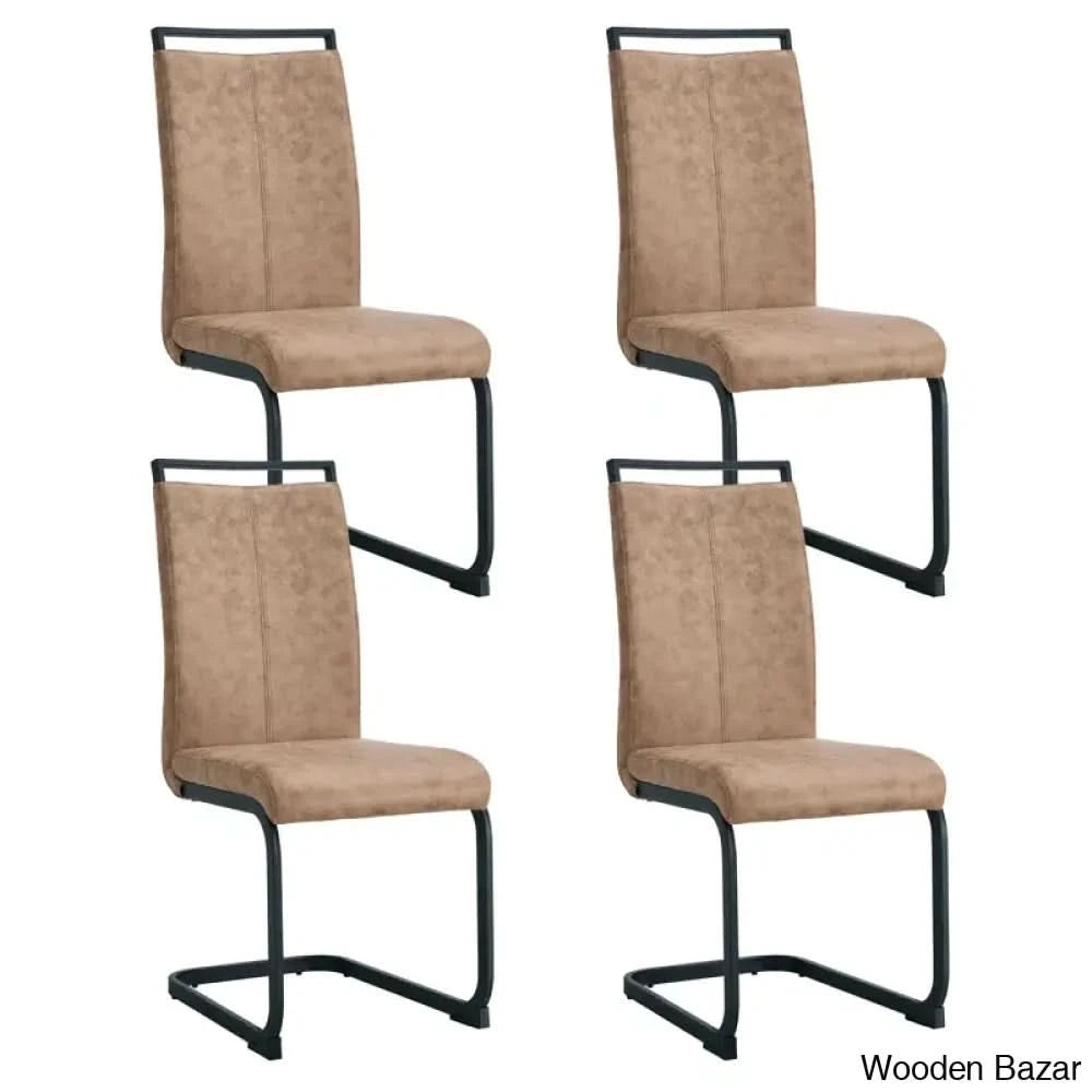 Archibald Luxury 4 Seater Glass Top Dining Set