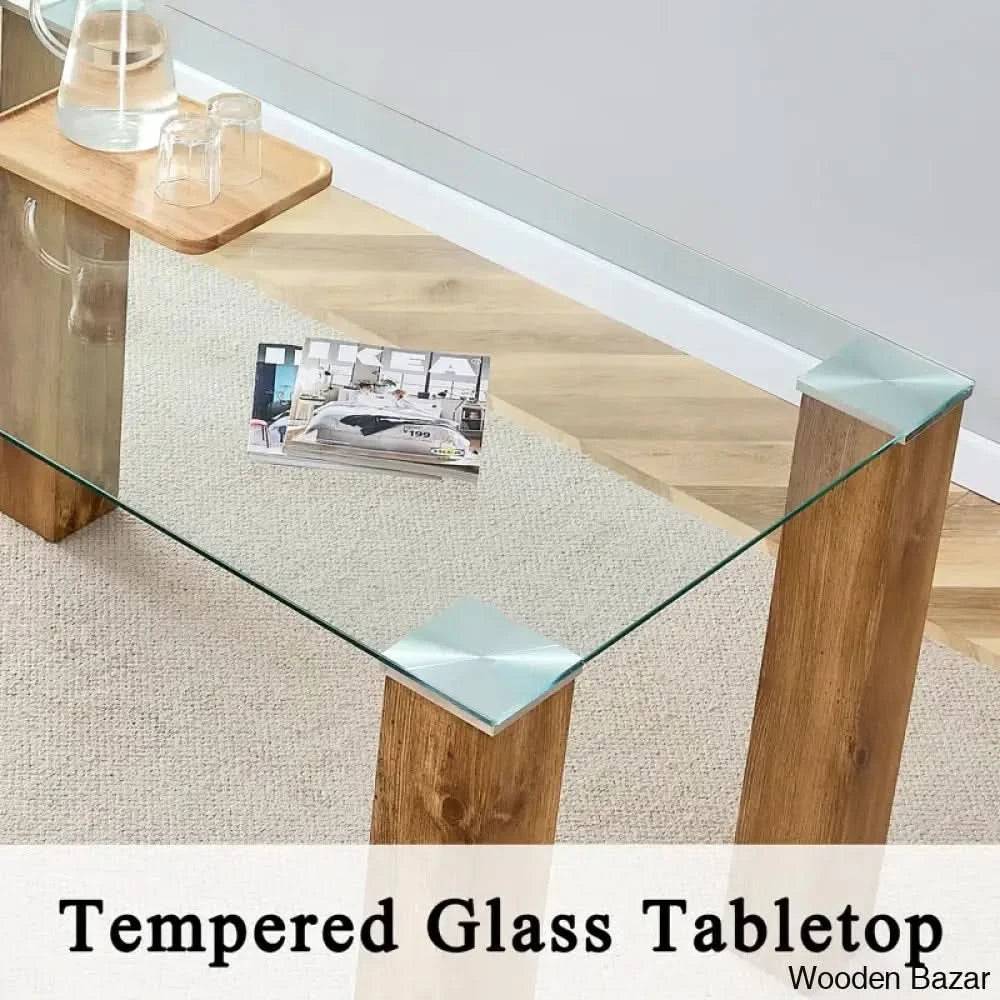 Archibald Luxury 4 Seater Glass Top Dining Set