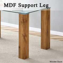 Archibald Luxury 4 Seater Glass Top Dining Set