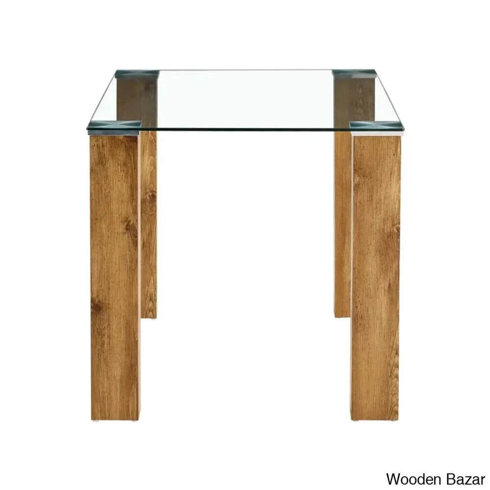 Archibald Luxury 4 Seater Glass Top Dining Set