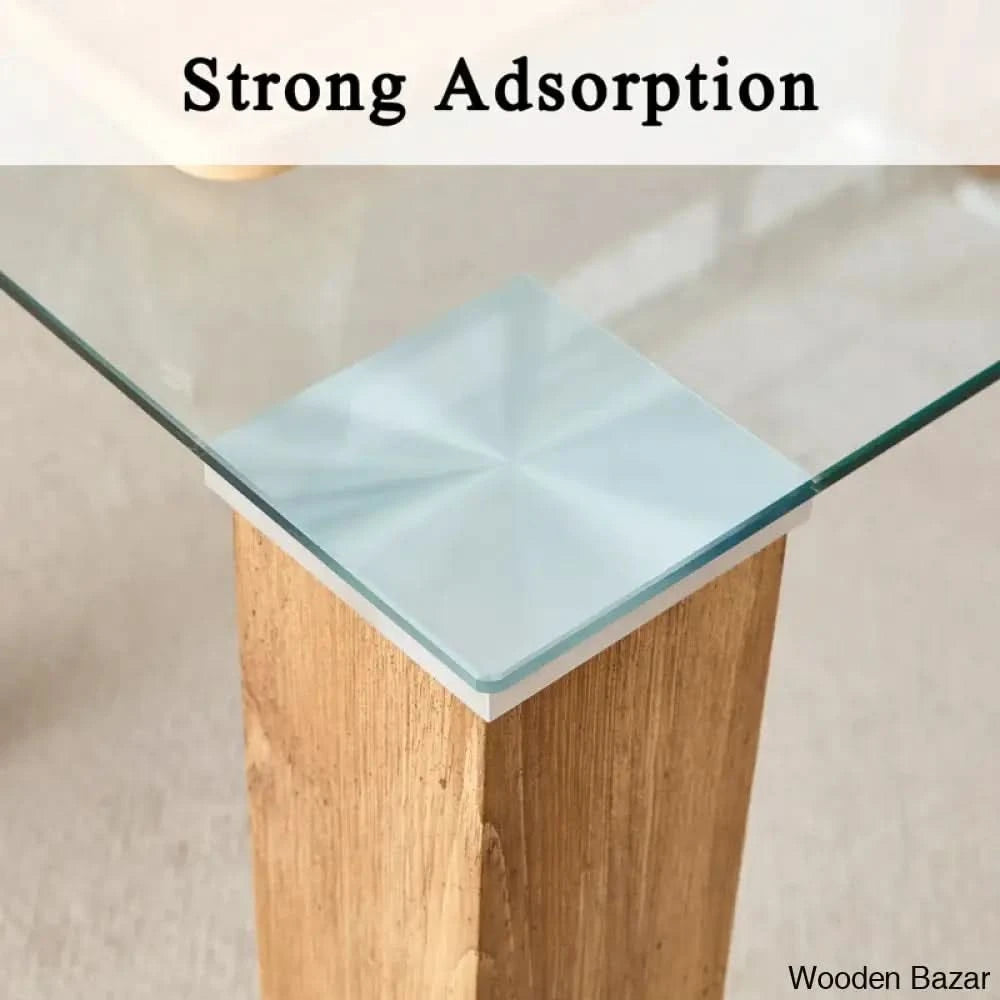 Archibald Luxury 4 Seater Glass Top Dining Set