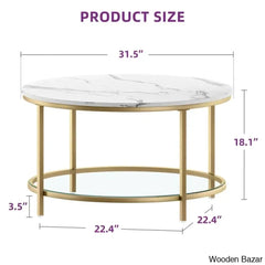 Arlo Round Coffee And Center Table Rotherham With Storage