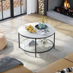 Arlo Round Coffee And Center Table Rotherham With Storage