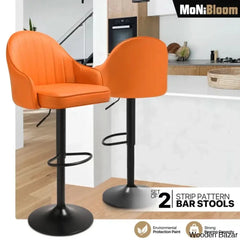 Arrianas Swivel Modern Kitchen Counter And Bar Stools Faux Leather Pub Chairs (Set Of 2)