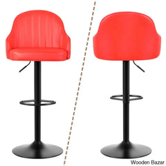 Arrianas Swivel Modern Kitchen Counter And Bar Stools Faux Leather Pub Chairs (Set Of 2)