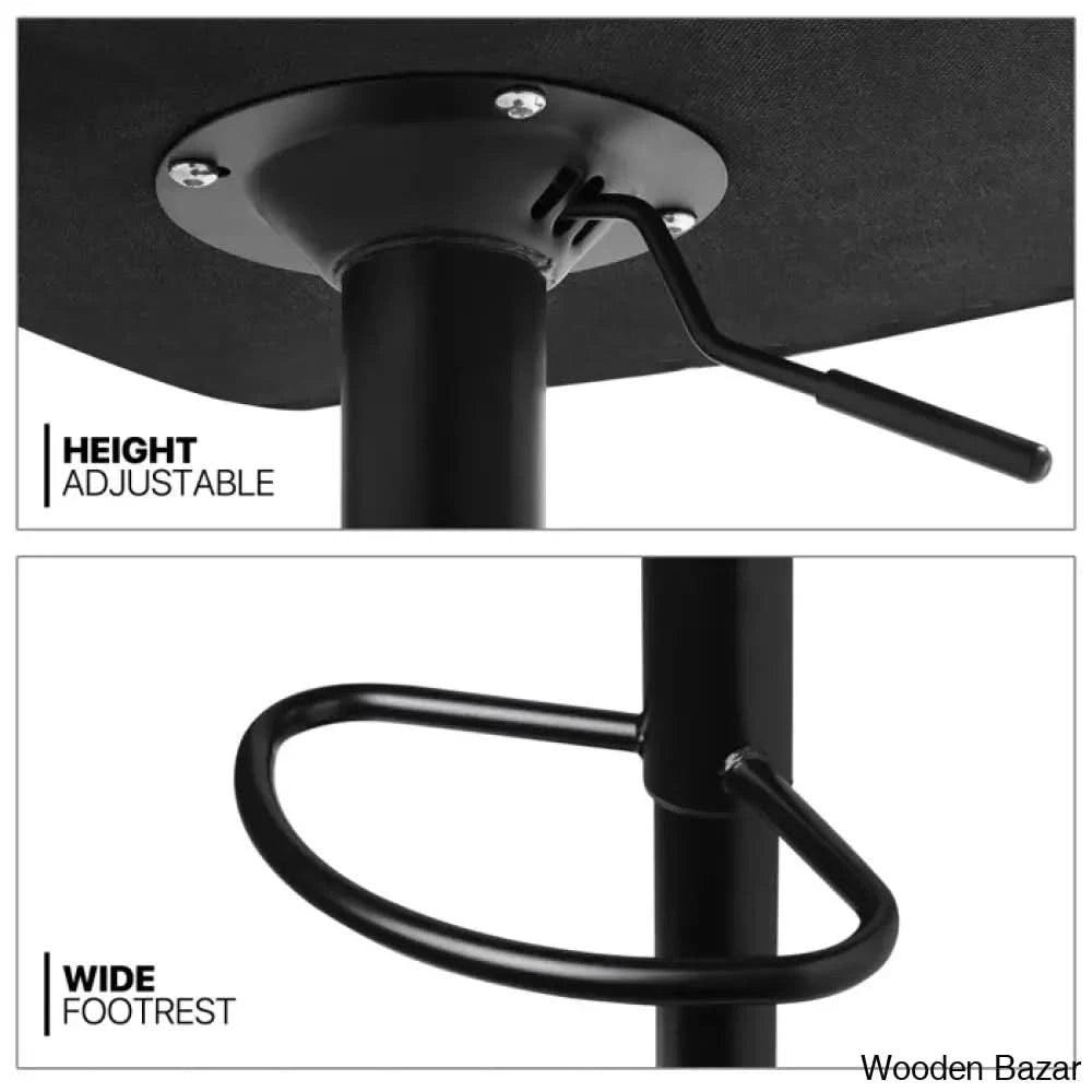 Arrianas Swivel Modern Kitchen Counter And Bar Stools Faux Leather Pub Chairs (Set Of 2)