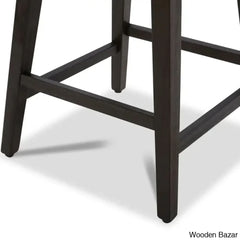 Arvellex Swivel Upholstered 26āā Counter Stool With Solid Wood Frame (Set Of 3)