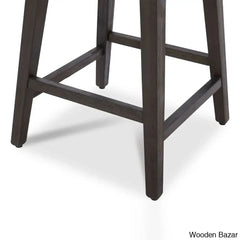 Arvellex Swivel Upholstered 26āā Counter Stool With Solid Wood Frame (Set Of 3)