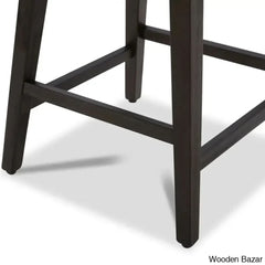 Arvellex Swivel Upholstered 26āā Counter Stool With Solid Wood Frame (Set Of 3)