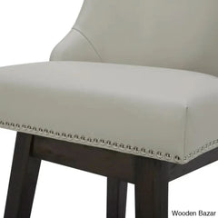 Arvellex Swivel Upholstered 26āā Counter Stool With Solid Wood Frame (Set Of 3)