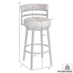 Ashlamario Swivel Counter & Bar Stool With Metal Base And Footrest
