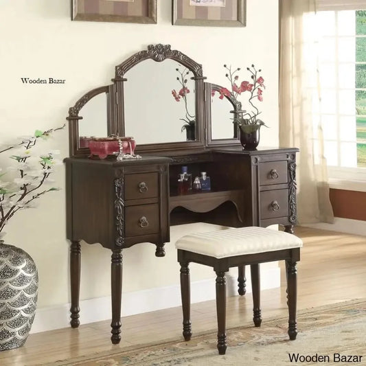 Ashton Vanity Dressing Table With Mirror And Stool