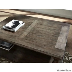 Ashy Floor Shelf End Table With Storage Coffee And Center