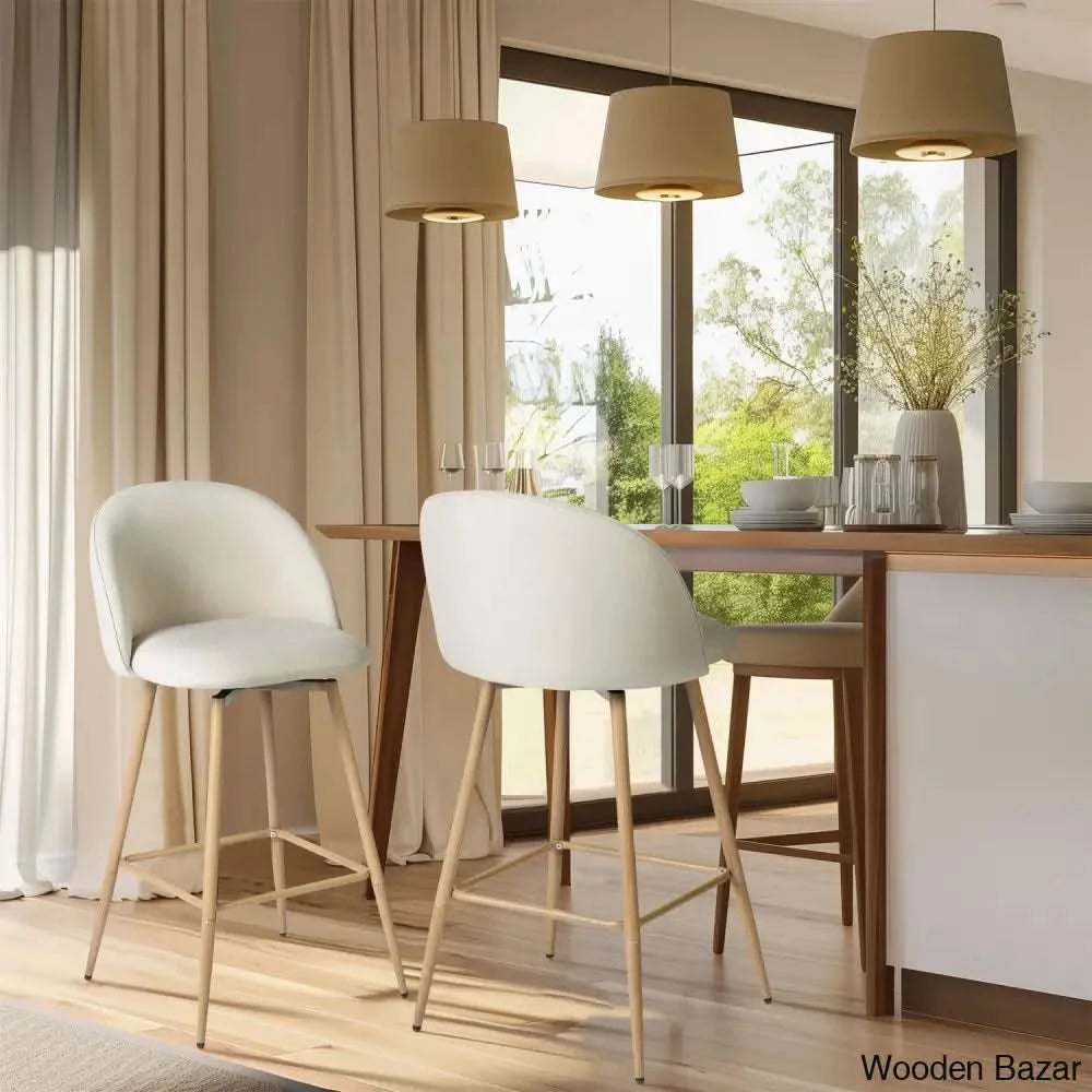 Asotino 360° Swivel Upholstered Counter and bar Stools with