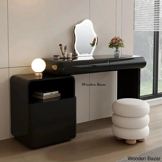 Asriel Vanity Dressing Table With Lighted Mirror And Stool