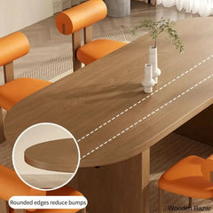 Audie 4 Seater Solid Wood Double Pedestal Dining Set