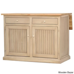 Avant Solid Wood Kitchen Island Trolley Cart Cabinet Kitchen Island With Storage