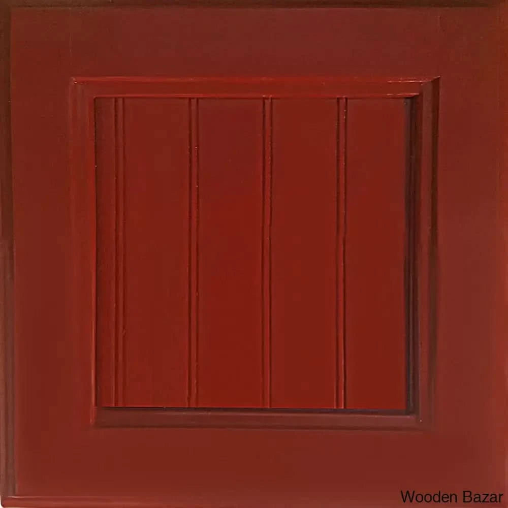 Avant Solid Wood Kitchen Island Trolley Cart Cabinet Kitchen Island With Storage Burnt Red