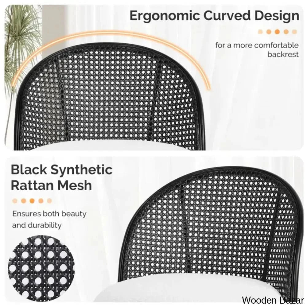 Ayidenc Swivel Boucle Upholstered Counter & Bar Stool (Set Of 3)