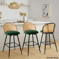 Ayidenc Swivel Boucle Upholstered Counter & Bar Stool (Set Of 3)