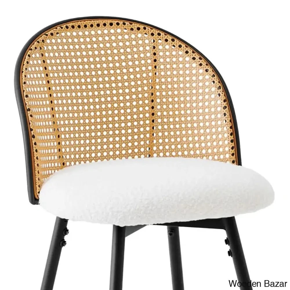 Ayidenc Swivel Boucle Upholstered Counter & Bar Stool (Set Of 3)