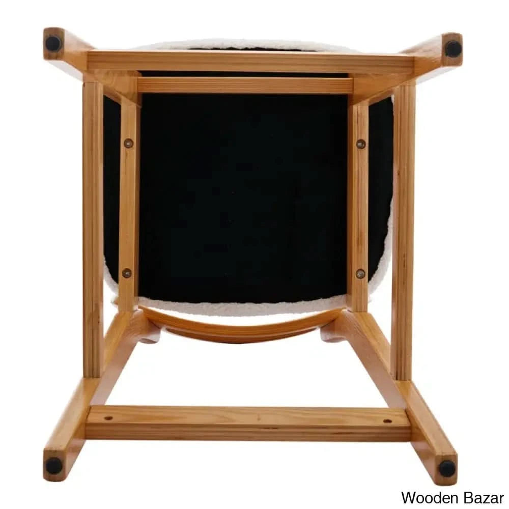 Azaraho Swivel Solid Wood 25.5āā Counter And Bar Stool (Set Of 2)