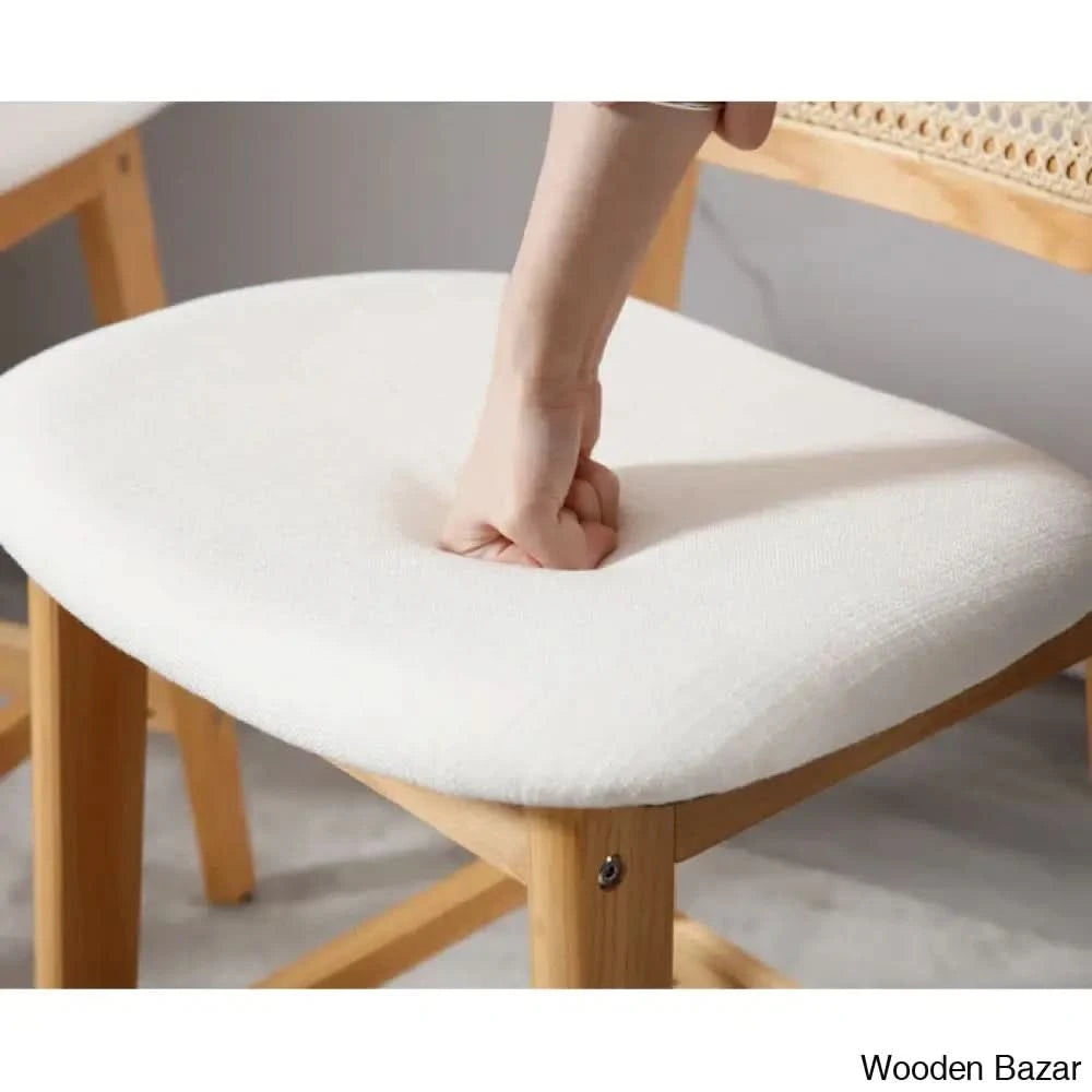 Azaraho Swivel Solid Wood 25.5āā Counter And Bar Stool (Set Of 2)