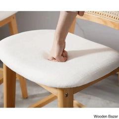 Azaraho Swivel Solid Wood 25.5āā Counter And Bar Stool (Set Of 2)