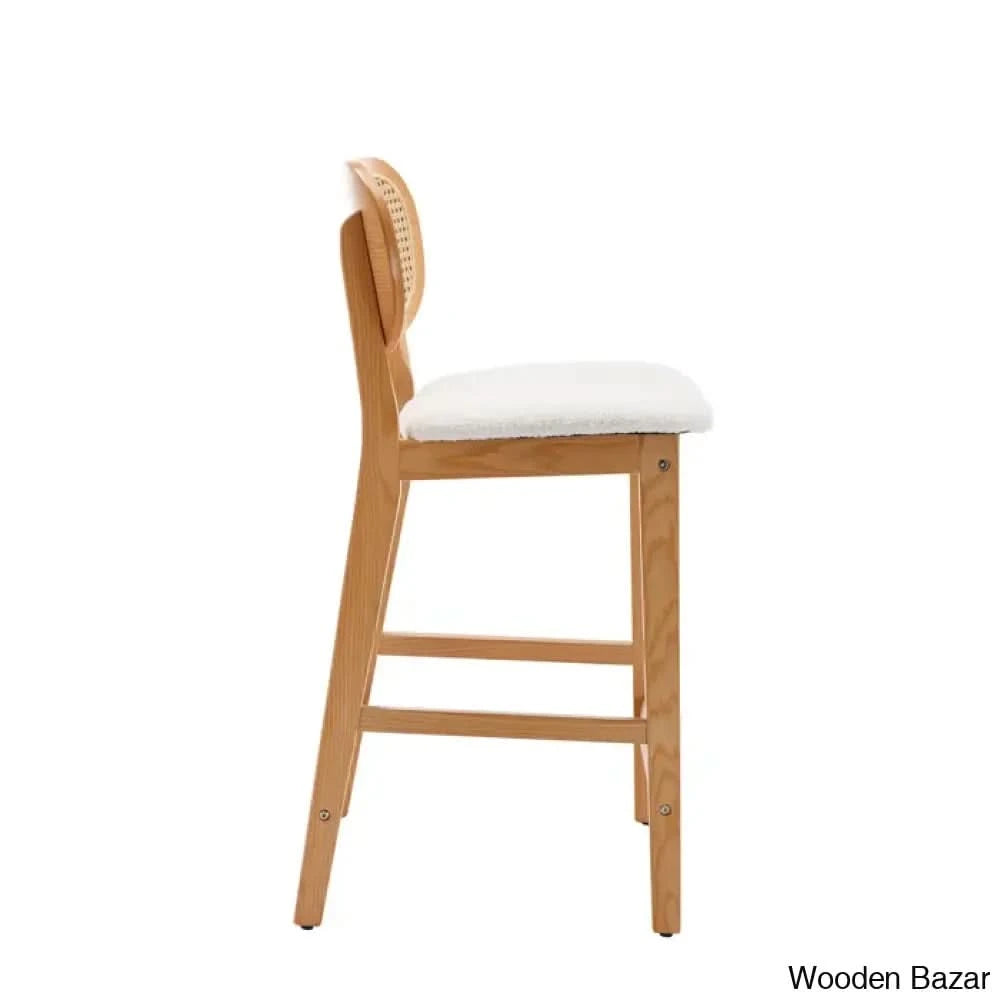 Azaraho Swivel Solid Wood 25.5āā Counter And Bar Stool (Set Of 2)