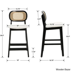 Azaraho Swivel Solid Wood 25.5āā Counter And Bar Stool (Set Of 2)