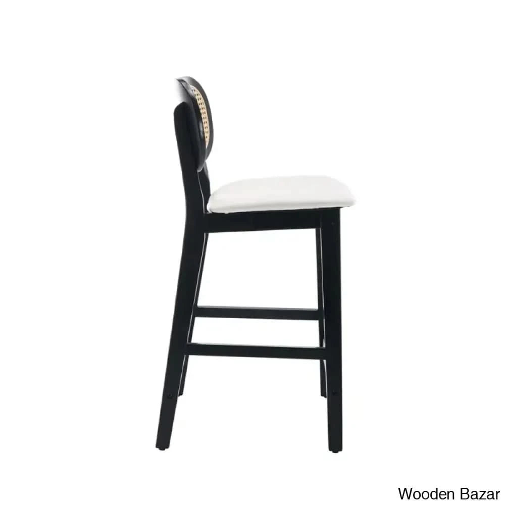 Azaraho Swivel Solid Wood 25.5āā Counter And Bar Stool (Set Of 2)