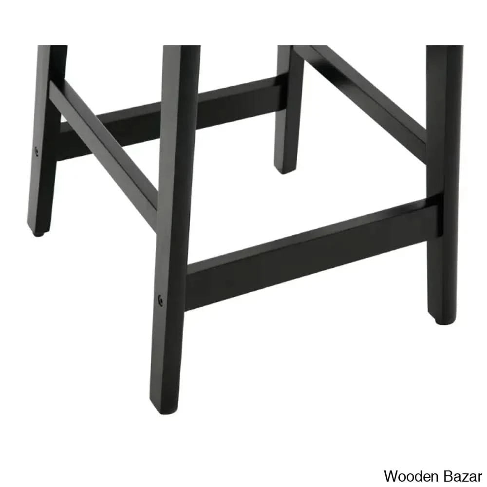 Azaraho Swivel Solid Wood 25.5āā Counter And Bar Stool (Set Of 2)