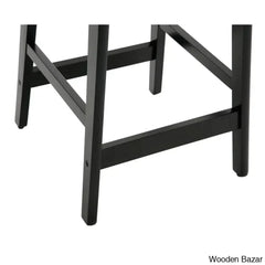 Azaraho Swivel Solid Wood 25.5āā Counter And Bar Stool (Set Of 2)