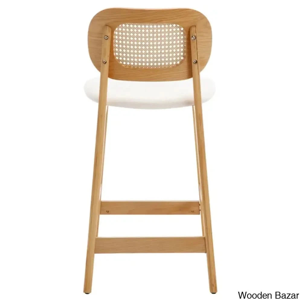 Azaraho Swivel Solid Wood 25.5āā Counter And Bar Stool (Set Of 2)