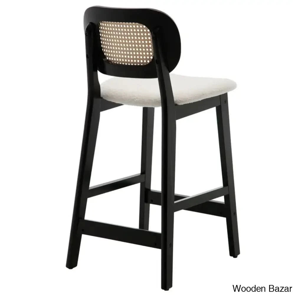 Azaraho Swivel Solid Wood 25.5āā Counter And Bar Stool (Set Of 2)