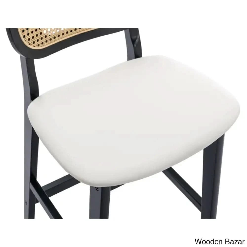 Azaraho Swivel Solid Wood 25.5āā Counter And Bar Stool (Set Of 2)