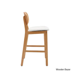 Azaraho Swivel Solid Wood 25.5āā Counter And Bar Stool (Set Of 2)