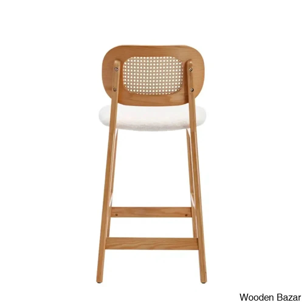 Azaraho Swivel Solid Wood 25.5āā Counter And Bar Stool (Set Of 2)