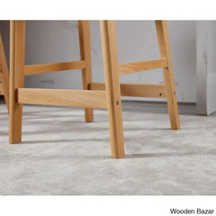 Azaraho Swivel Solid Wood 25.5āā Counter And Bar Stool (Set Of 2)