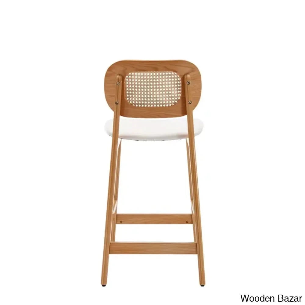 Azaraho Swivel Solid Wood 25.5āā Counter And Bar Stool (Set Of 2)