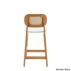 Azaraho Swivel Solid Wood 25.5āā Counter And Bar Stool (Set Of 2)