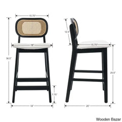 Azaraho Swivel Solid Wood 25.5āā Counter And Bar Stool (Set Of 2)