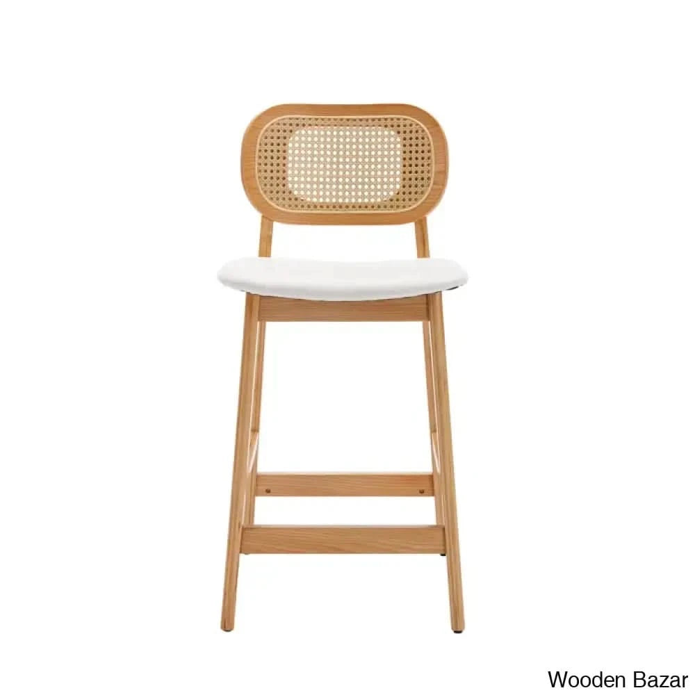 Azaraho Swivel Solid Wood 25.5āā Counter And Bar Stool (Set Of 2)