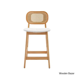 Azaraho Swivel Solid Wood 25.5āā Counter And Bar Stool (Set Of 2)