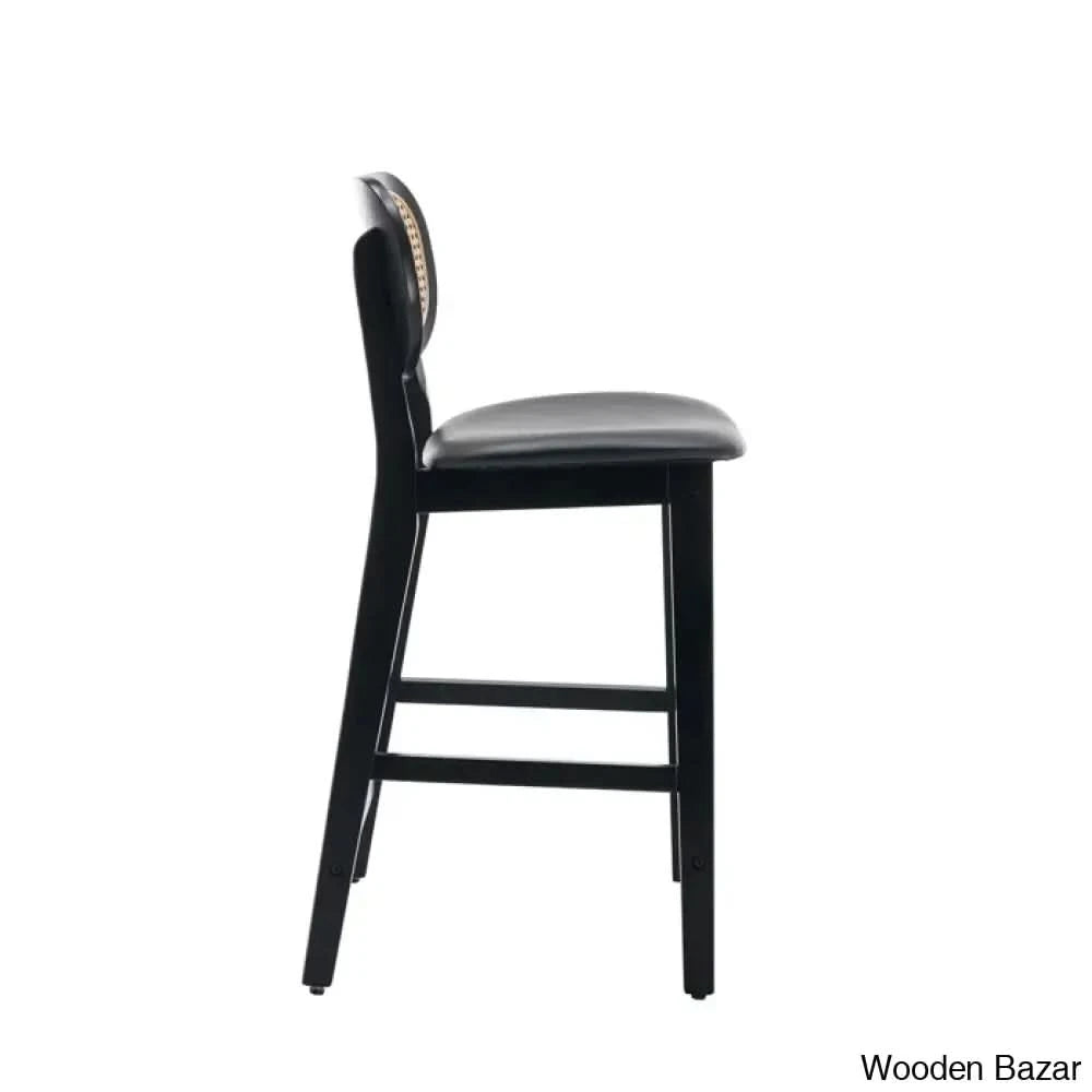 Azaraho Swivel Solid Wood 25.5āā Counter And Bar Stool (Set Of 2)