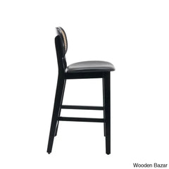 Azaraho Swivel Solid Wood 25.5āā Counter And Bar Stool (Set Of 2)