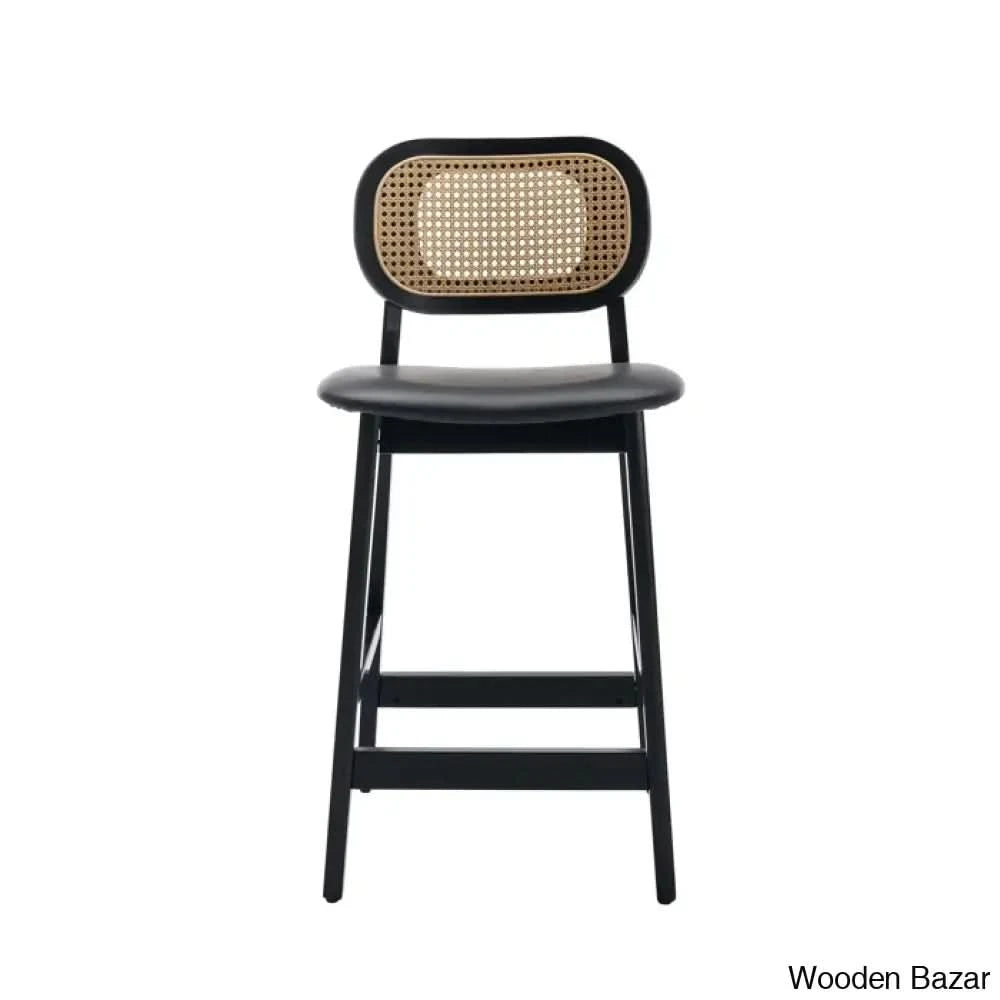 Azaraho Swivel Solid Wood 25.5āā Counter And Bar Stool (Set Of 2)