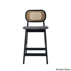 Azaraho Swivel Solid Wood 25.5āā Counter And Bar Stool (Set Of 2)