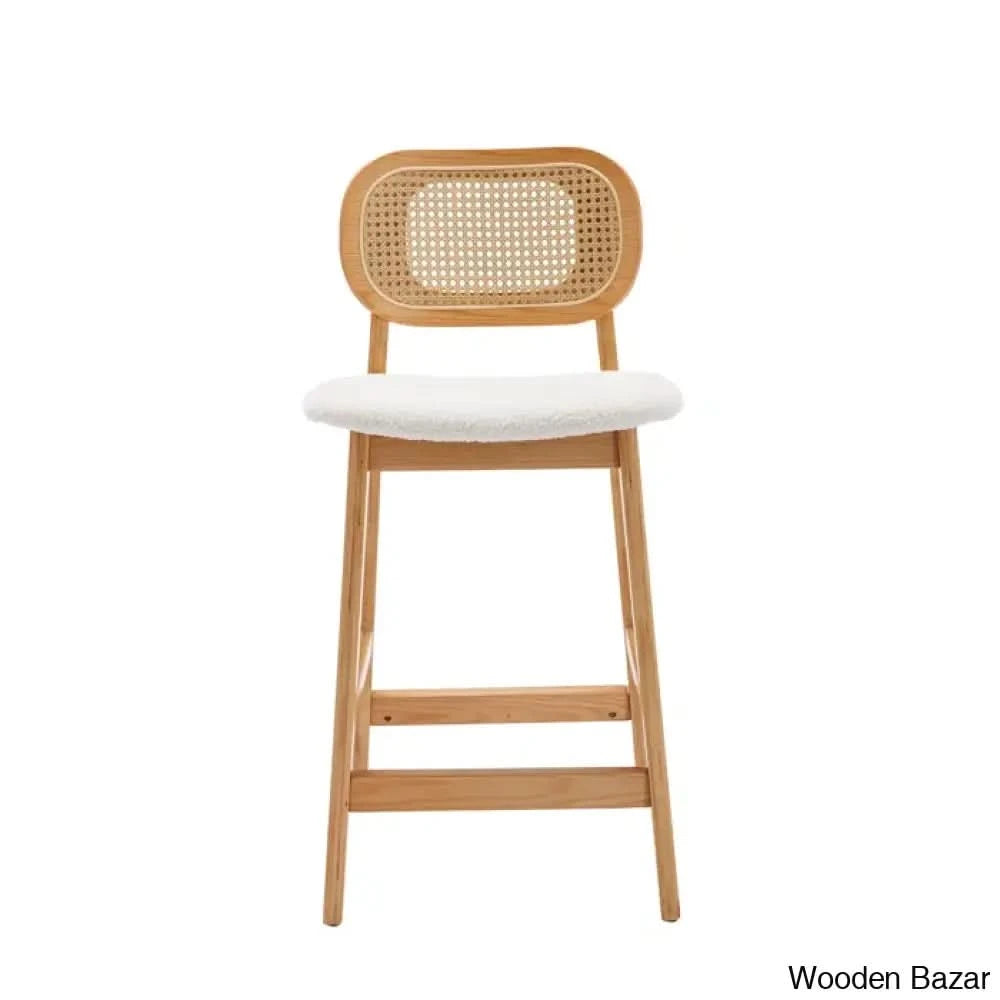 Azaraho Swivel Solid Wood 25.5āā Counter And Bar Stool (Set Of 2)