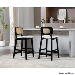 Azaraho Swivel Solid Wood 25.5āā Counter And Bar Stool (Set Of 2)